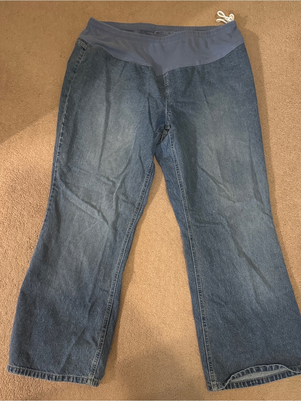 Vintage Y2K Motherhood Maternity 3X Bootcut Jeans Adjustable Waist Stretch Denim
